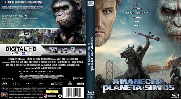 Cover : El amanecer del planeta de los simios