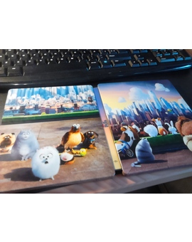 MASCOTAS STEELBOOK Con titulo en el lomo