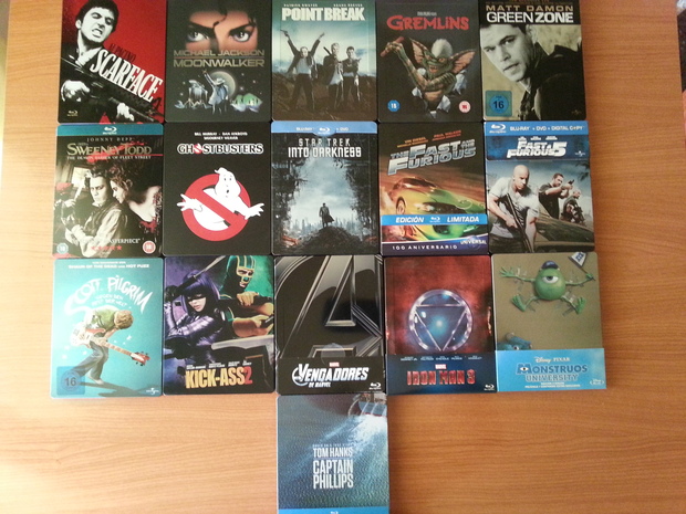 Mis Steelbooks en Blu-ray